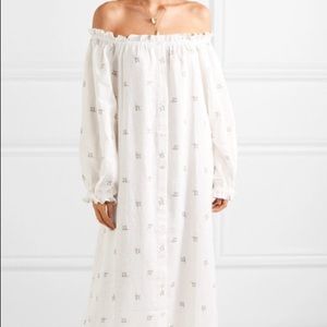 Daily Sleeper Lounge Linen dress white floral maxi